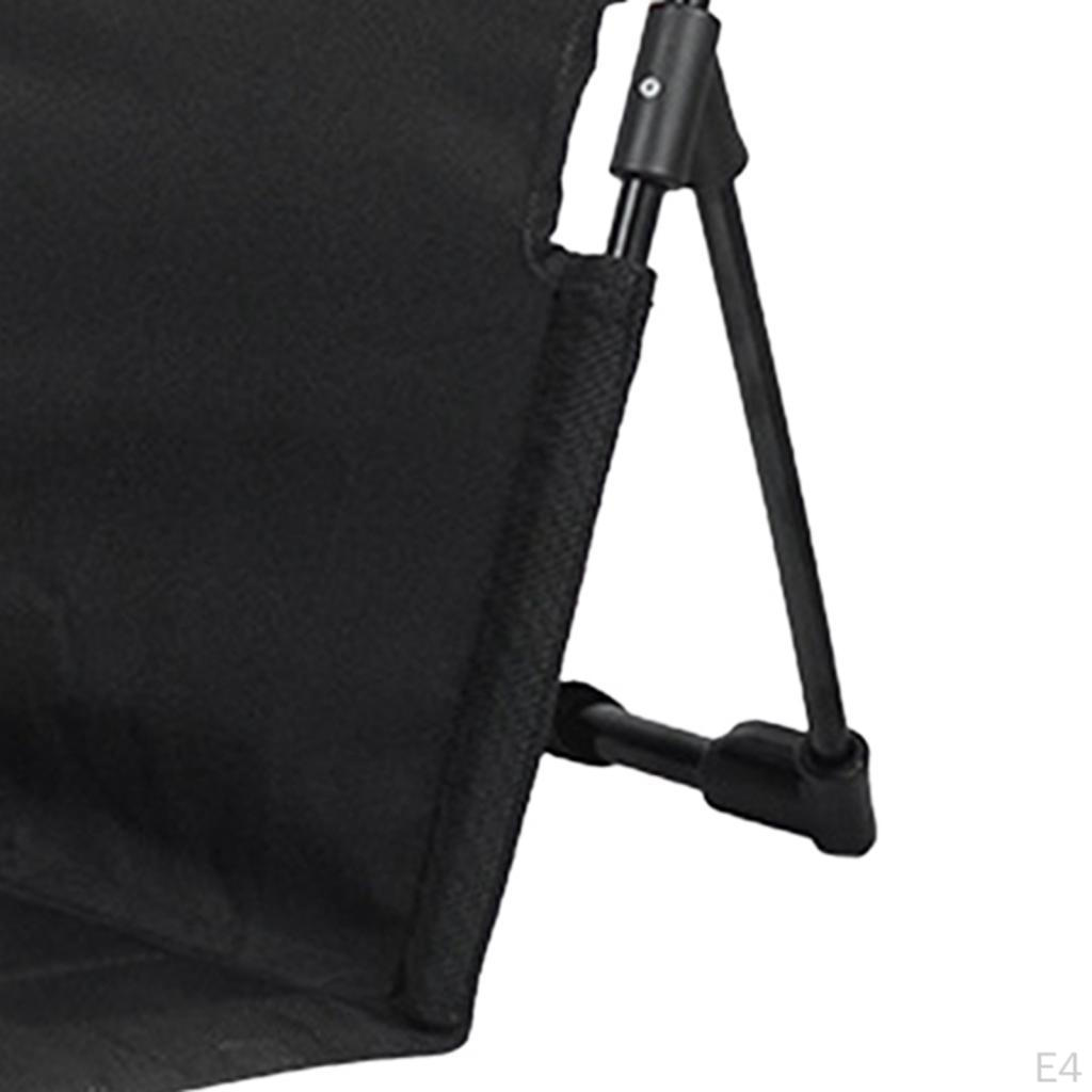 Beach Chair with Back Support Floor Storage Bag Foldable Stadium Seat