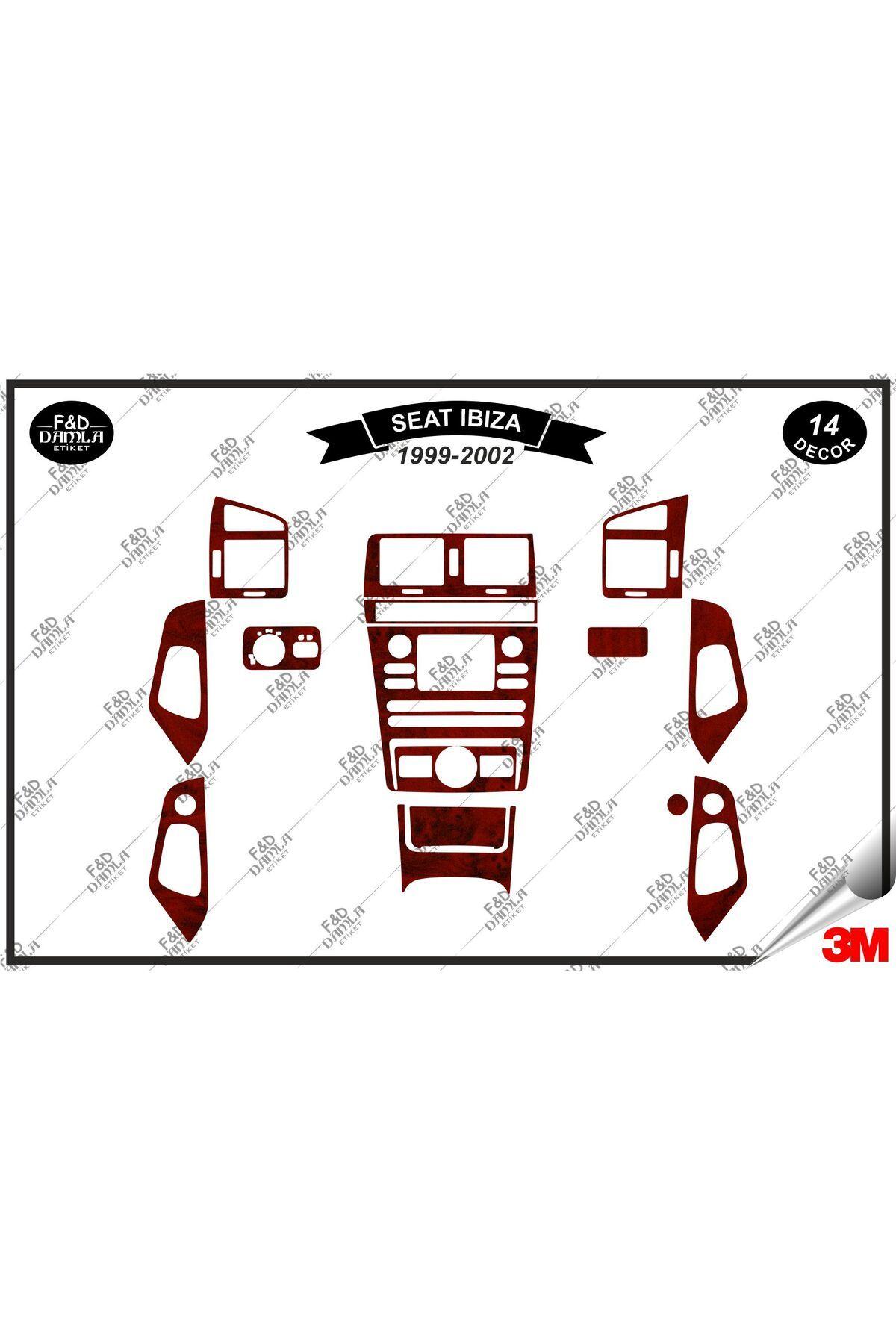 

Seat İbiza 1999-2002 Torpido Konsol Trim Göğüs Maun Kaplama Set 14 Parça Maun