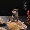 Vintage Brass Cobra Zodiac Snake Ornament for Office Desk Decoration