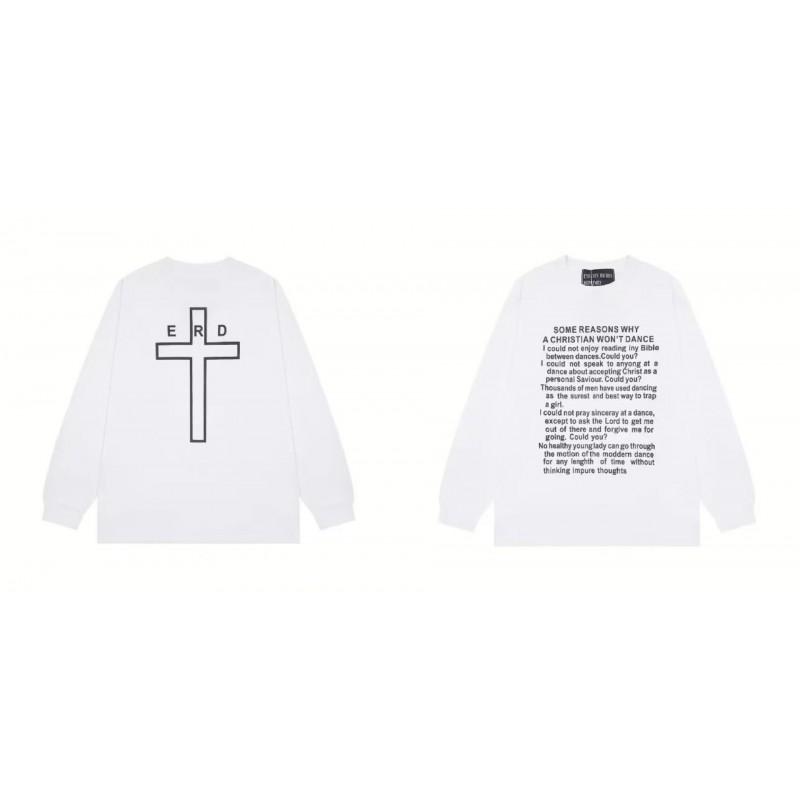 Washed Vintage Distressed Cotton Long Sleeve Tee Oversized Streetwear Style Men Casual Daily Wear