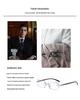 Men's Fashion Frameless Diamond-Cut Presbyopic Glasses: HD, Anti-Fatigue, Eye Protection for Middle-Aged & Elderly Readers