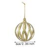 6Pcs 6cm Hollow Ball Pendants Glitter Christmas Tree Spheres Pendant  New Year