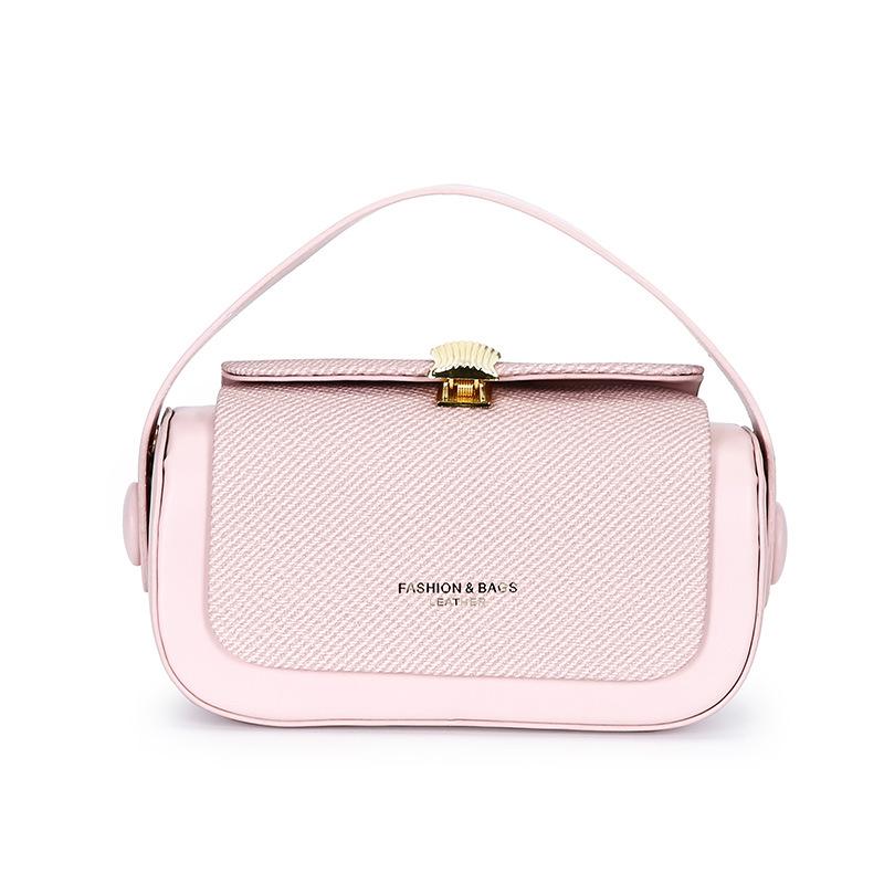 

2026 Women s High-End Solid Color Handbag: Fashionable, Versatile Shoulder & Crossbody Bag рожевий