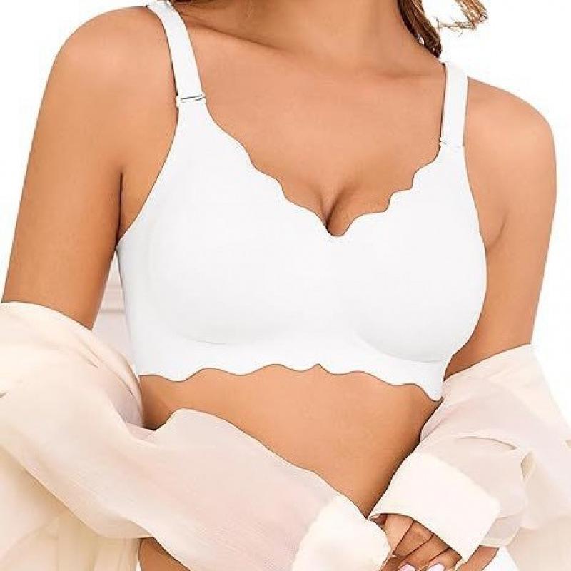 Reggiseno Senza Ferretto Senza Cuciture Taglie Forti: Comodo, Bello, Anti-Caduta, Design con Bustino Raccolto