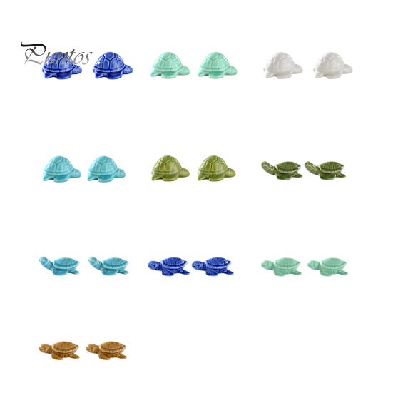 2 Pcs Turtle Toilet Bolt Caps Ceramic Sea Turtle Toilet Bolt Cover Universal Screw Cover Caps for Bathroom Toilet Decor