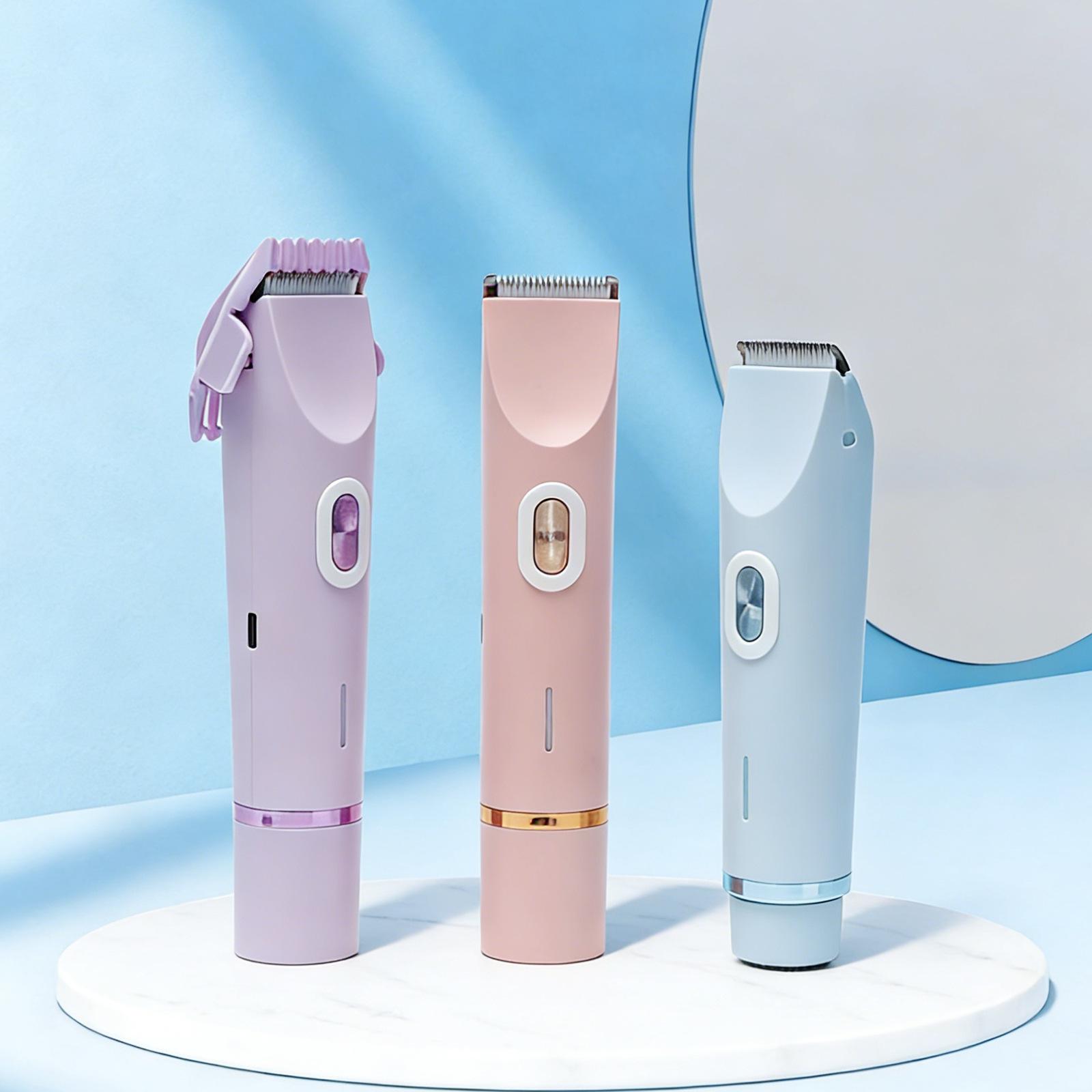 2026 Электрический эпилятор с двумя головками для мужчин и женщин - Портативный триммер для подмышек и интимных зон Double Head