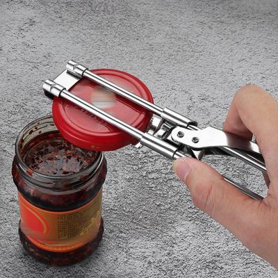 Abridor de garrafas multifuncional ajustável, tampas de aço inoxidável, abridor de latas de parafuso para economizar trabalho, utensílios de cozinha