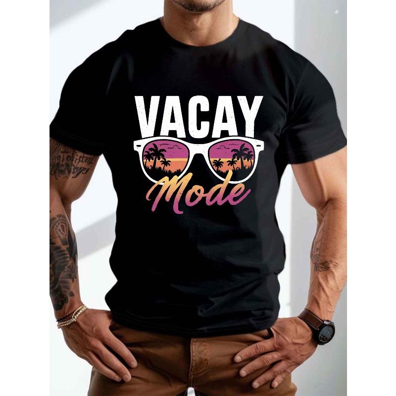 

Fashion Glasses VACAY MODE Crinkle Plus Size Men s T-Shirt, PLUS SIZE XL