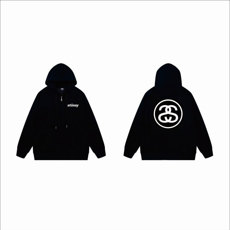 Unisex Mikina s kapucí na zip s fleecovou podšívkou a potiskem písmen Volný střih Bavlna Dlouhý rukáv Pánská Dámská