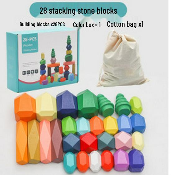 Colorful Stacking Stones: Hand-Eye Coordination Game for Kids