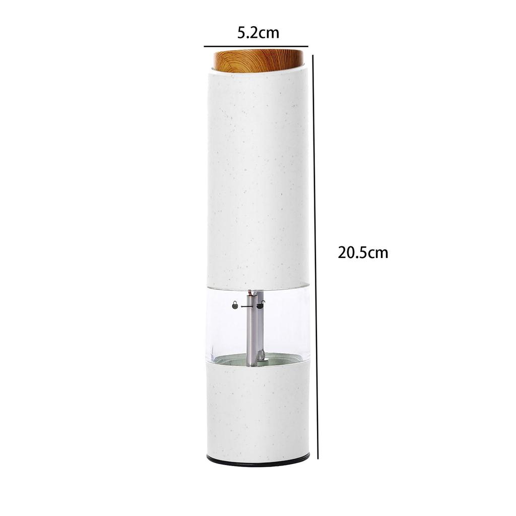 Electric Pepper Grinder Sturdy with LED Light Professional Refillable Adjustable Spice Grinder Portable for Camping Bar Kitchen