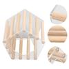 Minimalist Pentagonal Hamster Wooden House Ventilated Transparent Hamster Cabin for Hamster Golden Br