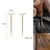 Long Alloy Earrings With Chain Tassel Design For Modern Unisex Fashion And Party Accessory