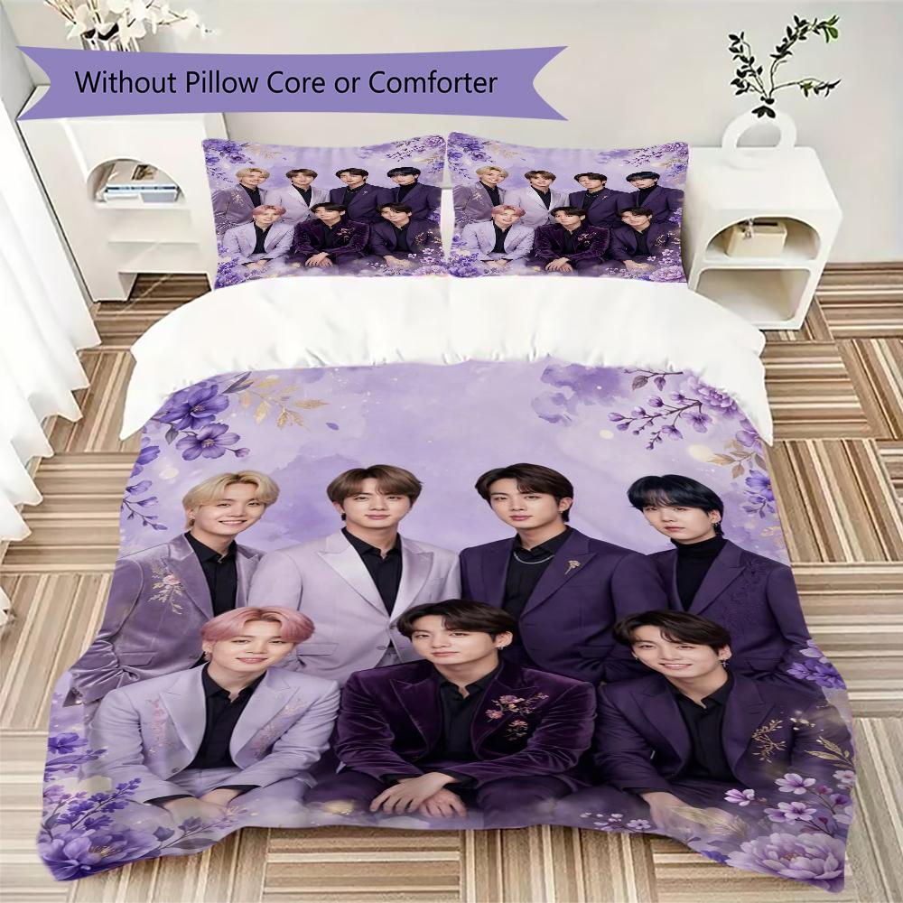 Elegant Purple Suits Bedding 1 Duvet Cover 2 Pillowcase Without Core Without Core Duvet Cover And Pillowcase Christmas Birthday Gift