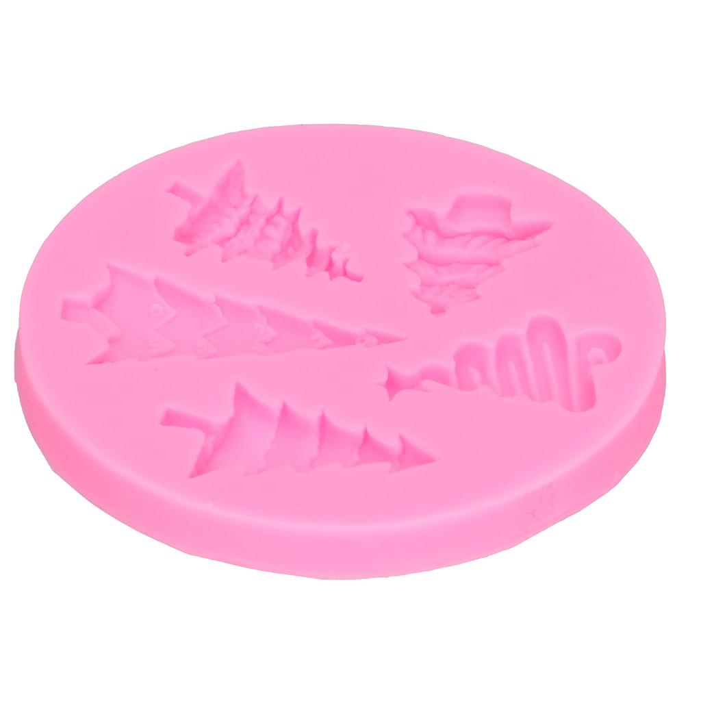 Weihnachtsbaumform Silikon Fondant Schokolade DIY Backform für Bäckerei HeimkücheRosa