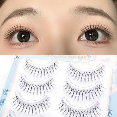 5/10 Paare 3D Fairy V-förmige Falsche Wimpern Koreanisch Natürlich Transparentes Band Wimpern Fairy Grafting Wimpernverlängerung Weiches Make-up