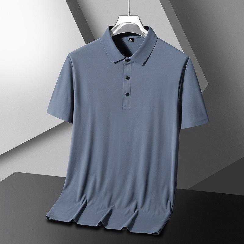 Men's Summer Casual Work Polo Shirts Short Sleeves Tactical 3-Button T-Shirt Workout T-Shirts Quick Dry Moisture Wicking Collared Athletic Golf Polos