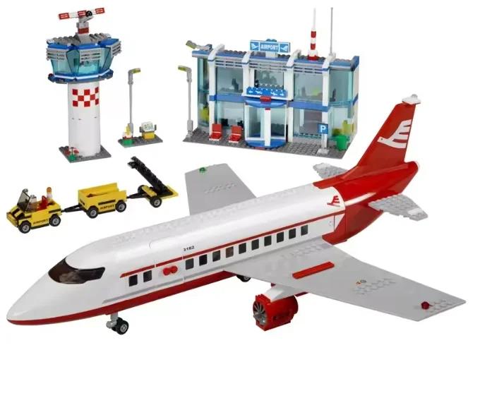 City Series New Airport Station Terminal Building Blocks Set Up Construction Aircraft Toys Children's Christmas Gifts 703PCS
