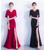 Evening Dress Women's New Fishtail Long Banquet Party Party Annual Meeting Host Dress Slim Dress