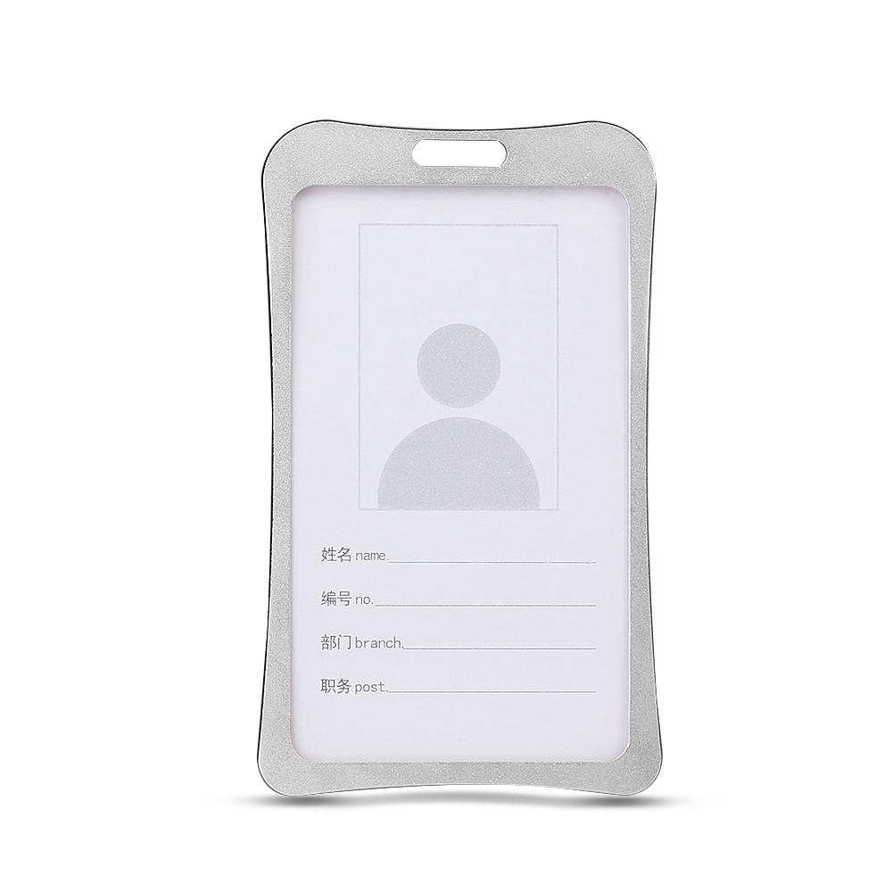 Tag Office School Vertical Aluminum Alloy Work Card Holders ID Business Case Name Card (silver,030) серебряный