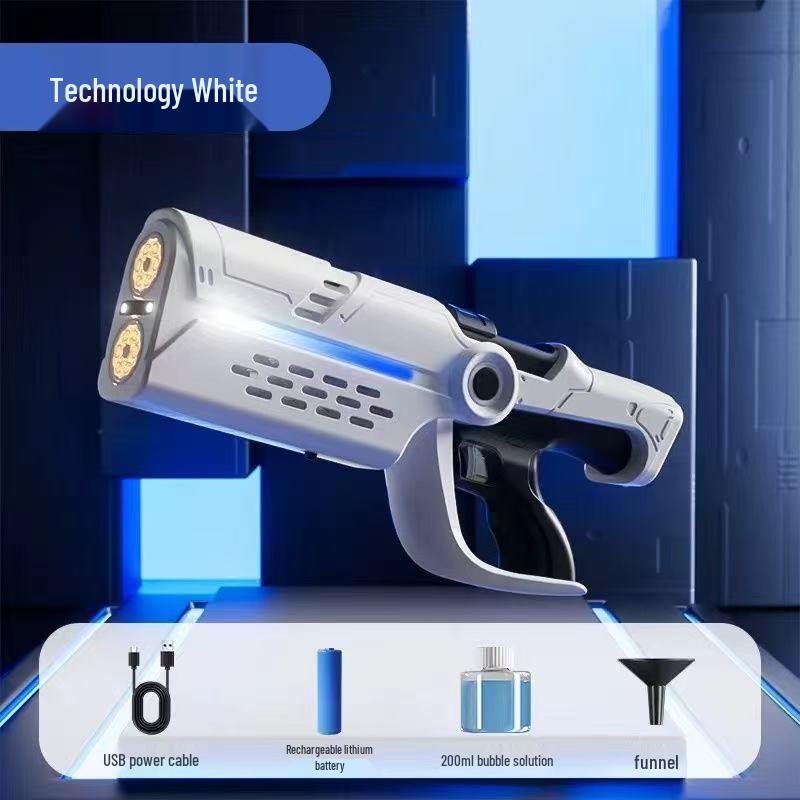 

Новая горячая распродажа: Автоматический электрический пистолет для пузырей с импульсной световой полосой - Детская игрушка для развлечений на открытом воздухе