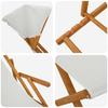 Sun Lounger 4 Pcs 3 Position Solid Eucalyptus Wood Cream