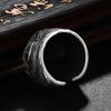 Niche Men's Adjustable Engravable Thai Silver Ring - Aged Retro Fashionable Personality Ring