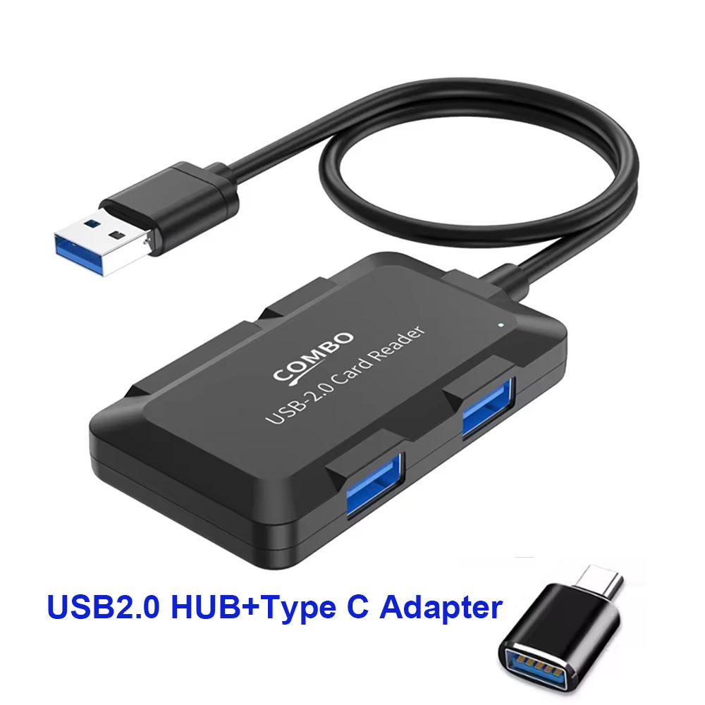 

5 Ports HUB USB2.0 Disk Data Transfer Cable Splitter USB Combo Converter Micro SD TF Card Reader for PC Keyboard Mouse Adapter