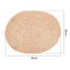 Handwoven oval table mats set of 4 with heatproof coaster grass placemats for kitchen home and party table protection