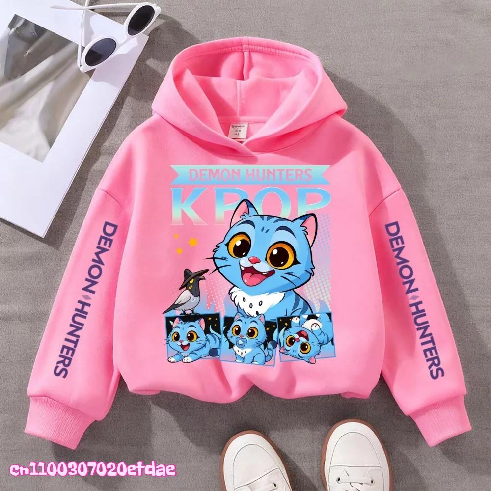 Kinderkleidung Modisch Niedlich KPop Dämonenjäger Mädchen Jungen Herbst und Winter Lässig Sportliche Kapuzenpullover Winter Warmes Oberteil