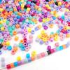 300pcs 4mm Acrylic Short Tube Beads Solid Color Seed Beads Accessories For DIY Jewelry Making