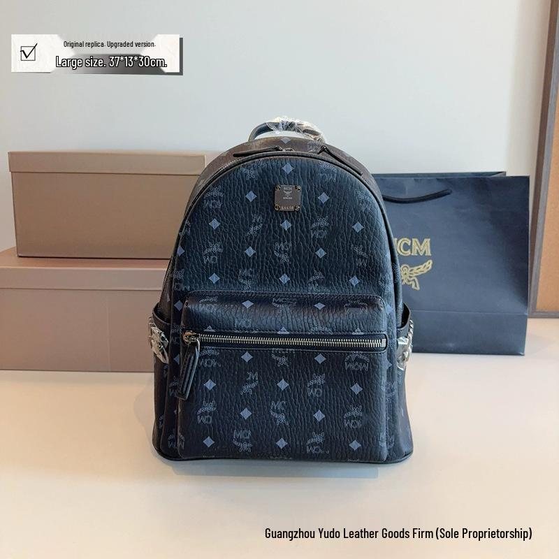 M's Fashion Studded College Backpack: Large Capacity Travel & Casual Commute Bag