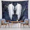 Tapestry aesthetics Black and white tapestry wall hanging, beautiful Trippy Boho fun hippie angel wings home decoration