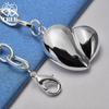 925 Sterling Silver Heart Love Chain Bracelet Jewelry