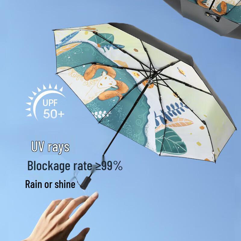 Hongye Zodiac Cancer Three-Fold Umbrella