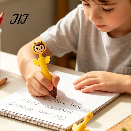 No Cap Push Pens Cute Animal Ballpoint Pen, 0.7mm Smooth Writing Retractable Gel for Students Pens, Owl/Chick/Penguin/Honeybee Pen School Office