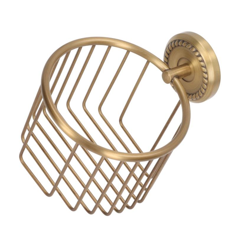 Hollow Out Toilet Paper Holder Antique Rust Proof Wall Mounted Tissue Roll Basket Rack For Bathroom