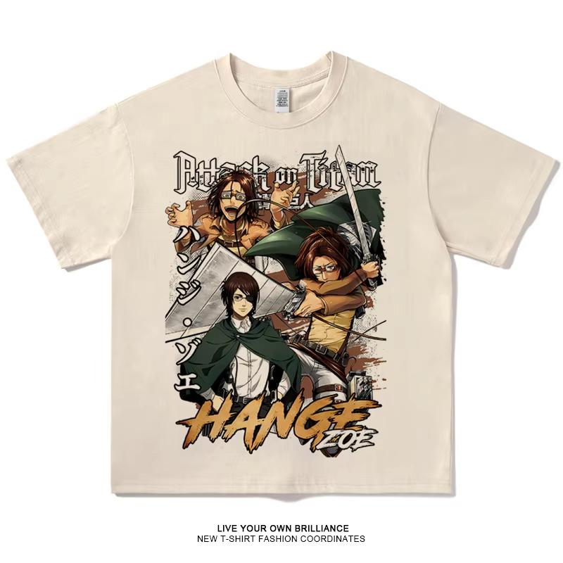 

Anime Attack on Titan T Shirts Oversized Vintage Washed Shingeki No Kyojin T-shirt Short Sleeve Manga Eren Mikasa Levi Tops Tees 4XL