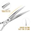 7.5-Inch curved magic tooth scissors, natural tooth scissors, pet trimming scissors, thin scissors, professional-grade pet division special