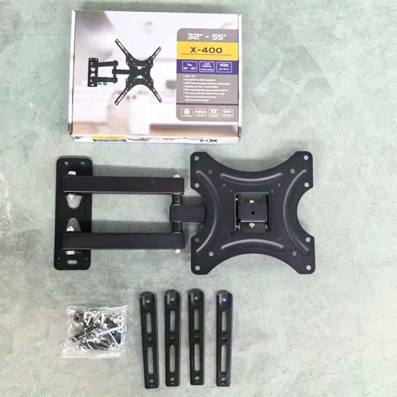 

Настінне кріплення для телевізора 32-55 дюймів РК-світлодіодний монітор Регульований настінний кронштейн для телевізора Висувне довге плече Настінне кріплення для телевізора Макс. VESA 400x400 мм чорний