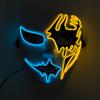 Glow Party Cosplay Mask Neon Mask Led Mask Masque Masquerade Party Masks Led Light Up Props Glow In The Dark Costume Supplies