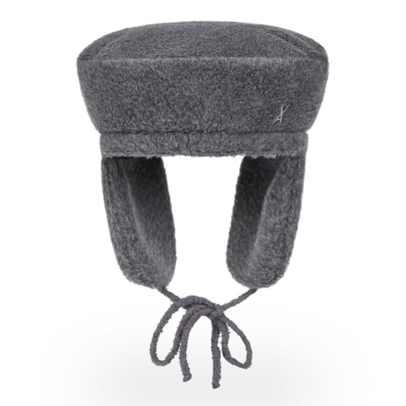 VARZAR VA Studded Fly Wool Beret Gray