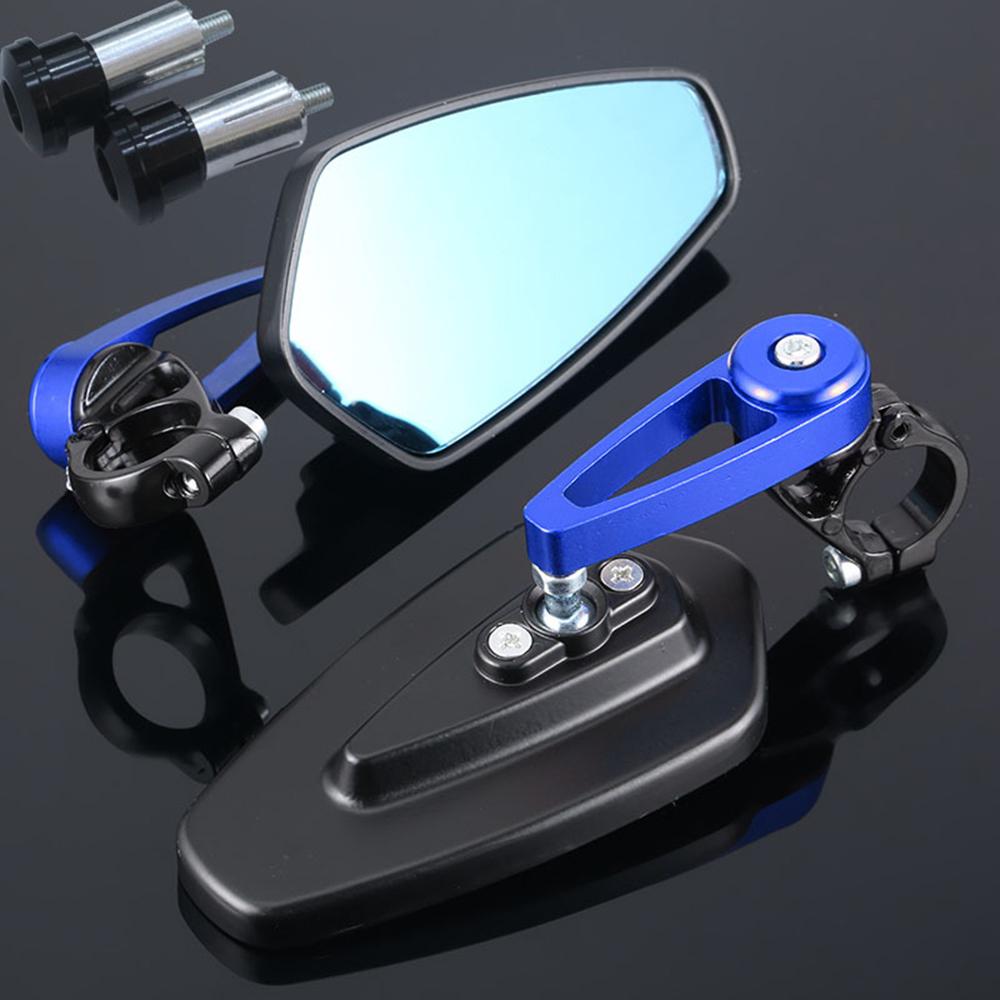 Specchietti Retrovisori per Moto 7/8" 22mm Specchietti Estremità Manubrio in Lega di Alluminio 1 Coppia Universale Specchietto Retrovisore per Manubrio Moto/Bici