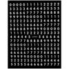 Live Digital Solid Color Simple Nail Sticker 3D Adhesive Digital Coding Sequence Diy Ladies Nail Art Sticker