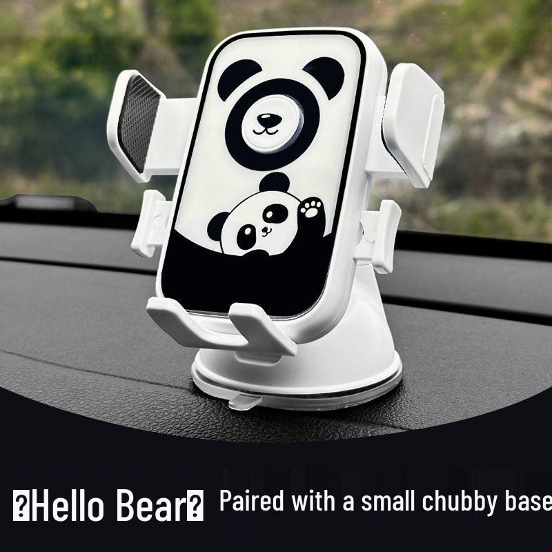2026 Auto-Sensing Panda Car Phone Holder Dashboard Ornament