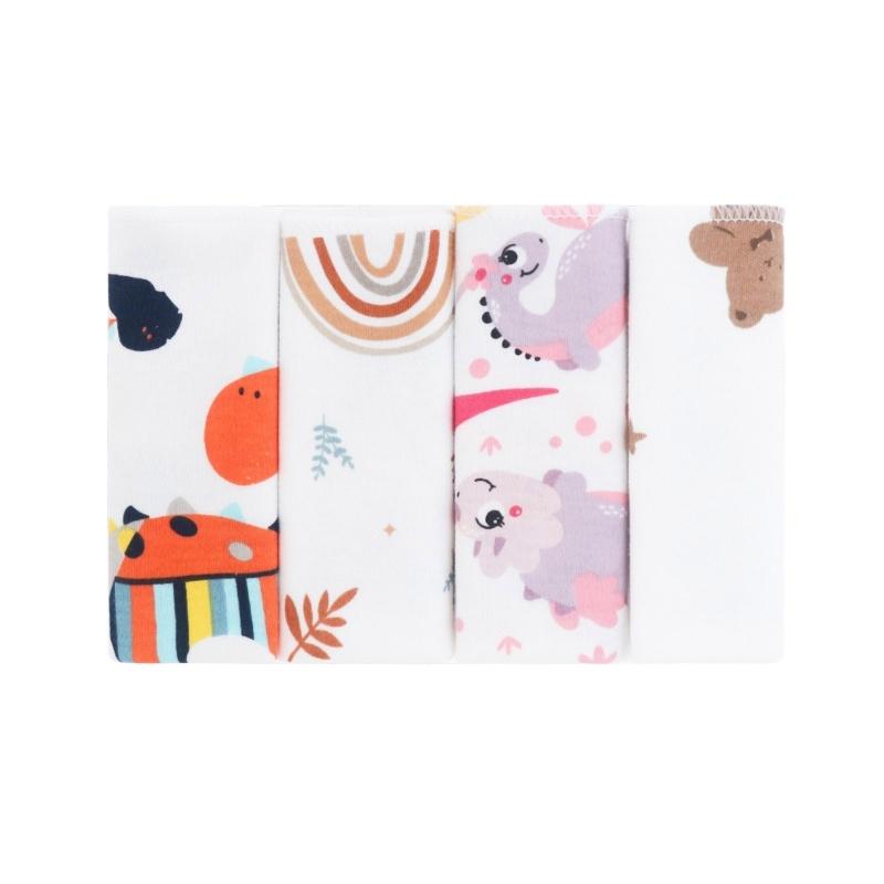 Gentle Baby Burp Cloth Comfortable Cotton Drooling Towel Print/Solid Color Multipurpose Nursing Essential