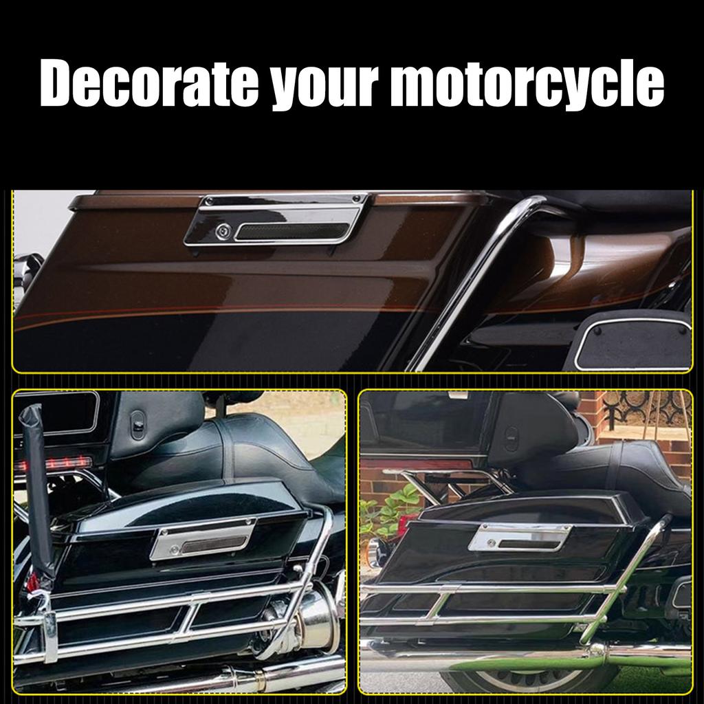 Motorcycle Reflector Decoration Saddlebag Latches Cover Locks For Road Street 2014-up