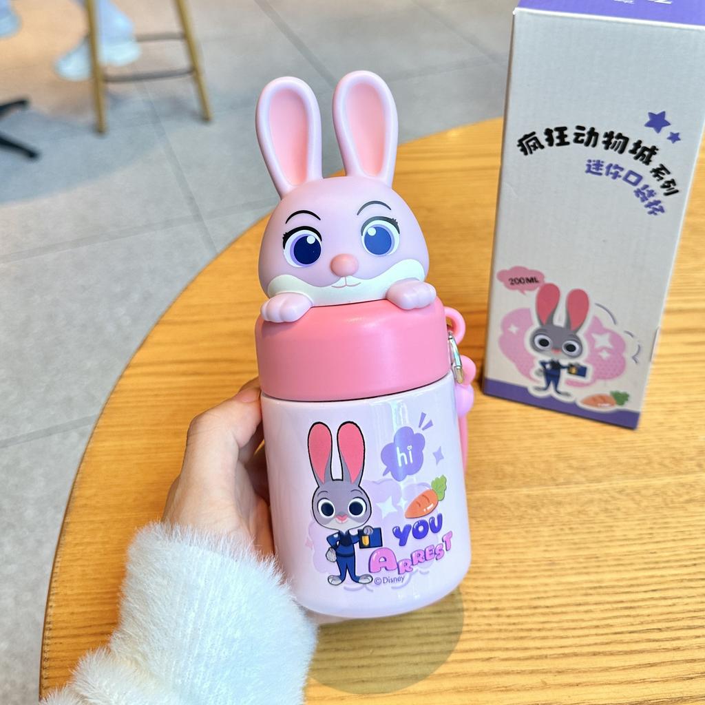 X&W for Zootopia 200ML Insulated Cup Mini Pocket Mug with Carrying Rope Keep Warm/Cold Thermos Bottle Cartoon Desktop Drink Cups