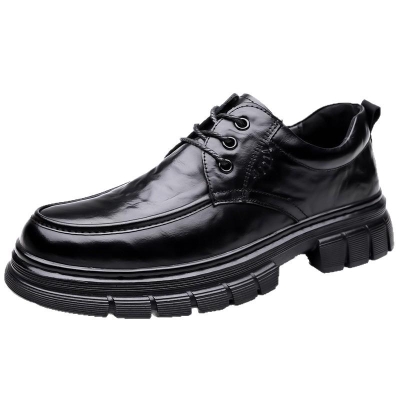 Men's shoes outdoor tooling shoes big head leather shoes spring and autumn low-top cowhide surface thick-soled hand leather shoes