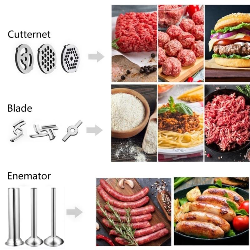 For SM-50R SM-50TQ SM-50BL SM-50BC SM-50BK Stainless Steel Meat Grinder Sausage Stuffer Tubes Grinding Blade Attachment